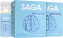 Saga Organic Relaxation Shots | Contains Adaptogens & Mushrooms - Lion's Mane & Kava | High Bioavailability & Fast Onset | Elevate Mood & Reduce Fatigue | Strawberry Cucumber 2oz Shots (12-Pack)