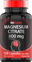 TNVitamins Magnesium Citrate 800 MG - 120 Capsules | Two Month Supply! | Pure Magnesium Citrate Powder Capsules | Citrato De Magnesio | Non-GMO | Produced in The USA!