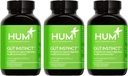 HUM Gut Instinct Daily Probiotics for Women and Men, Digestive Health, Lactobacillus, Bifidobacterium Strains for Immune Support, Probiotic Supplement for Healthy Gut Diversity, 90 Capsules