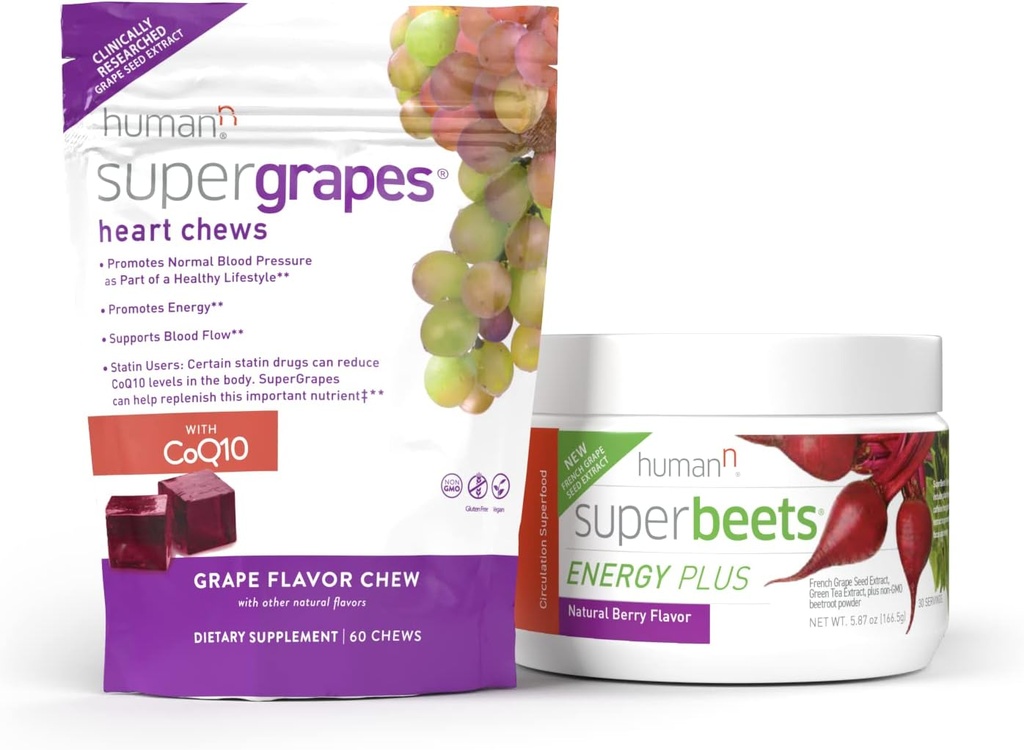 Humann SuperGrapes Chews & SuperBeets Energy Plus