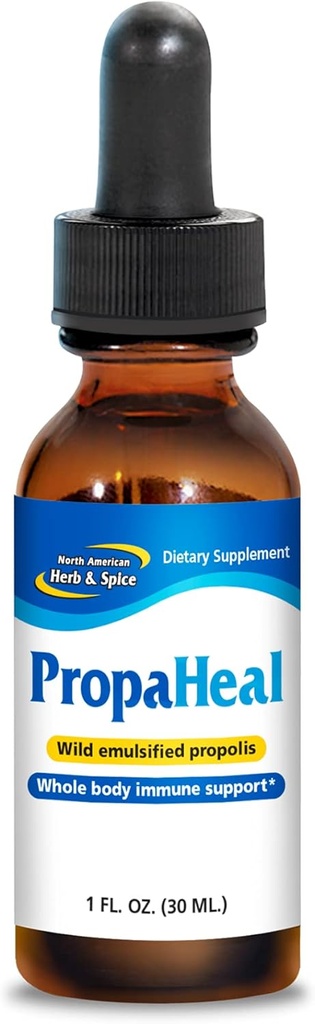 NORTH AMERICAN HERB & SPICE PropaHeal - 1 fl. oz. - Wild, Emulsified Propolis Extract - Immune Support - Non-GMO - 130 Servings