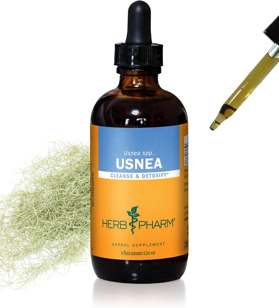 Herb Pharm Usnea Liquid Extract for Cleansing and Detoxification - 4 Ounce