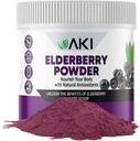 AKI Elderberry Powder | Nourish Your Body with Ideal Vitamins & nutrients | Powder for Smoothies Oatmeal Yougurt - Non-GMO 5.30 Oz / 150 g