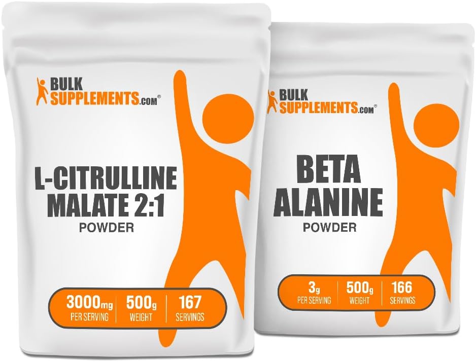 BulkSupplements Citrulline Malate 2:1 500g + Beta Alanine 500g Bundle