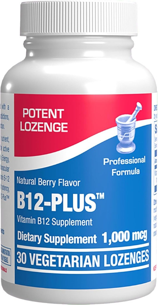 Vitamin B12 Methylcobalamin 1000 mcg - Clinical Formula Methyl B12 Sublingual 1000 mcg Tasty Lozenges for Energy Eye Nerve and Brain Support for Men and Women - 30 Count (Berry Flavor)