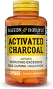 MASON NATURAL Activated Charcoal - Alleviates Gas and Bloating, Promotes Natural Detoxification, Highly Absorbent Supplement, 60 Capsules