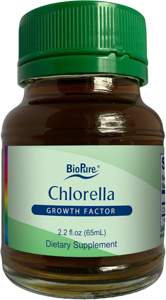 BioPure Chlorella Growth Factor Liquid – Nutrient-Dense, Nutraceutical Superfood Packed with Proteins, Vitamins, Minerals & Amino Acids That Supports Metabolism, Detox & Immunity – 2.2 fl oz