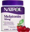 Natrol 10mg Melatonin Gummies, Sleep Support for Adults, Melatonin Supplements for Sleeping, 60 Strawberry-Flavored Gummies, 30 Day Supply
