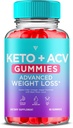 Keto ACV Gummies Advanced Weight Loss Belly Fat Burners Product Works Fast, ACV Keto Gummy Detox Cleanse Diet Apple Cider Vinegar Metabolism(60 Count)