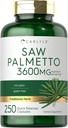 Carlyle Saw Palmetto for Men and Women | 3600 mg | 250 Capsules | Herb Extract Supplement | Serenoa Repens | Non-GMO and Gluten Free