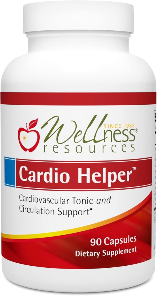Wellness Resources Cardio Helper with Resveratrol, Hawthorne, Horse Chestnut and Grape Seed Extract for Blood Pressure, Fluid Retention, and Varicose Veins