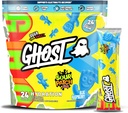 GHOST Hydration Packets, Sour Patch Kids Blue Raspberry, 24 Sticks, Electrolyte Powder - Drink Mix Supplement with Magnesium, Potassium, Calcium, Vitamin C - Vegan, Free of Soy, Sugar & Gluten