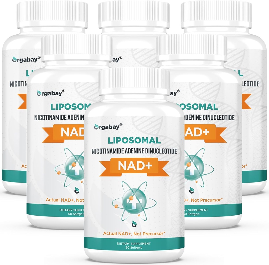 Orgabay Liposomal NAD+ Supplement 500 mg, High Absorption, Boost NAD+ with TMG 250 mg, Actual NAD Plus More Efficient Than Nicotinamide Riboside, Support Cellular Energy, Healthy Aging | 360 Softgels