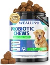 200 PCS Probiotics for Dogs - Dog Probiotic Chews for Gut Health, Digestive Support & Itchy Skin Relief Pet Diarrhea Gas Treatment - Probiotics, Digestive Enzymes, Prebiotics, Pumpkin