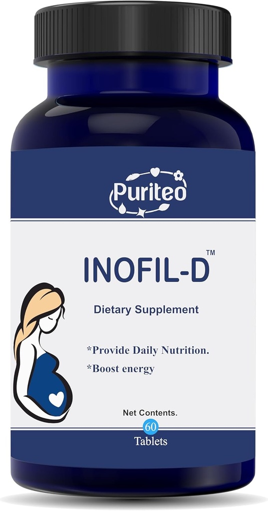 Inofil-D Energy Boost Tablets for Women, Gluten-Free, Vegetarian - (60 Tablets, Pack of 1)