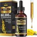 Mullein Drops for Lungs, Natural Mullein Leaf Extract, Respiratory Support & Lung Cleanse Herbal Supplement, Vegan - 2 fl oz
