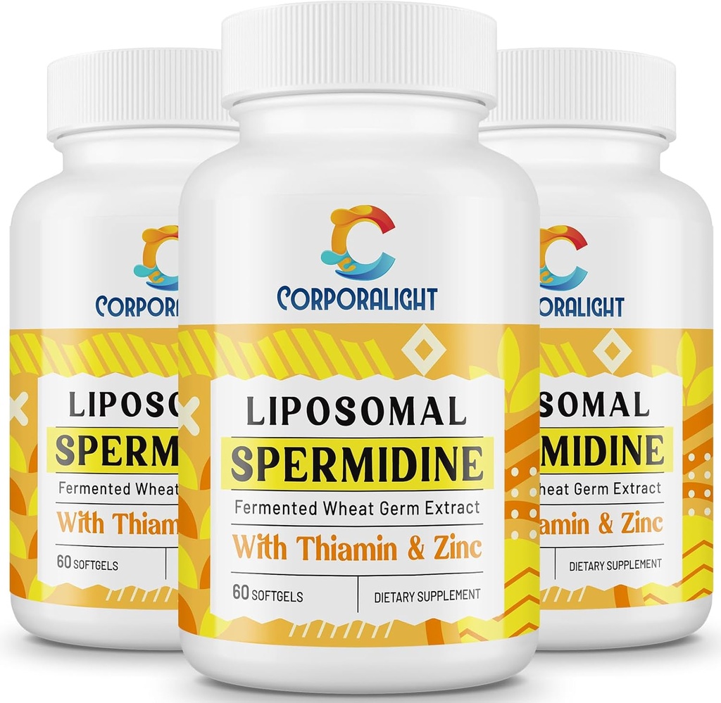 30mg Spermidine Supplement for Men & Women, High Absorption, More Potent Than Spermidine 3HCL - for Cellular Renewal, Longevity & Cognitive, Fermented Wheat Germ Extract, Pure & Natural, 180 Softgels