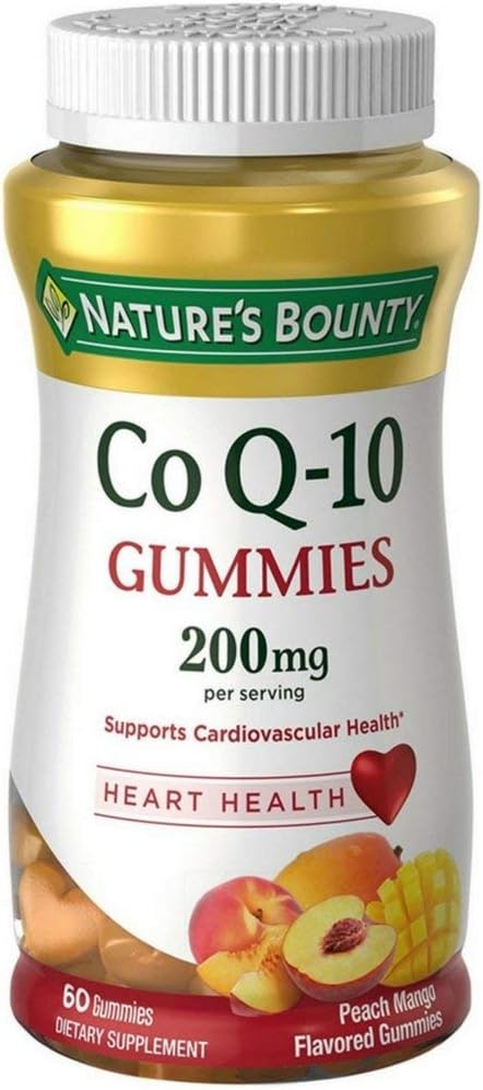 Nature's Bounty CoQ-10 Gummies 200 mg, Peach Mango Flavored 60 ea (Pack of 5)