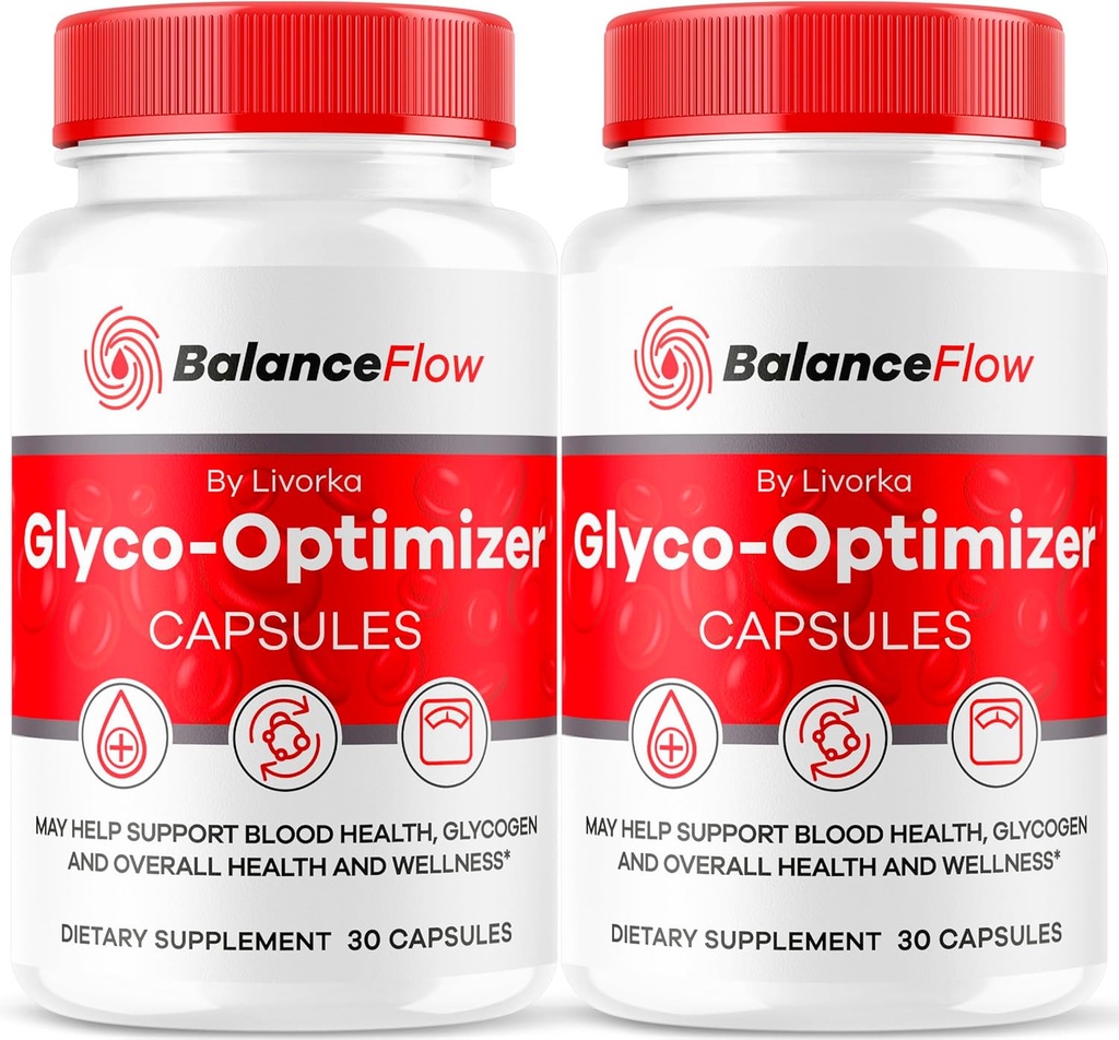 (2 Pack) Balance Flow Glyco Optimizer, Balance Flow, Balance Flow Glycol Optimizer Supplement, BalanceFlow Support Capsules, Balance Flow Blood Support Advanced Formula, 60 Capsules for 2 Months