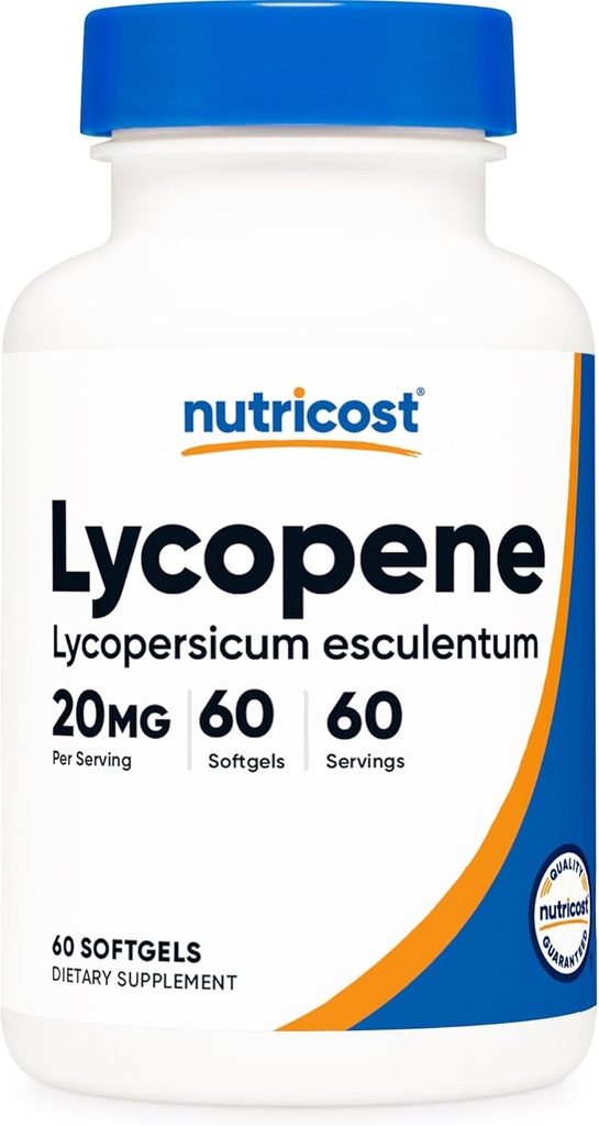 Nutricost Lycopene (20mg) 60 Softgels - Gluten Free, Non-GMO