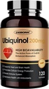 ZEBORA Ubiquinol CoQ10 200mg Softgels, 4-in-1 Powerful Antioxidant for Heart and Vascular Health, Essential for Energy Production, Max Absorption Active Form of CoQ10, 120 Softgels
