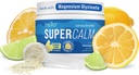 Nello Supercalm Powdered Drink Mix Tub, Cortisol Reducer* and Sleep Aid Supplement, L Theanine, Ksm-66 Ashwagandha, Magnesium Glycinate, Vitamin D 3, No Sugar, Non GMO, On The Go, 30 Ct, Lemon Lime