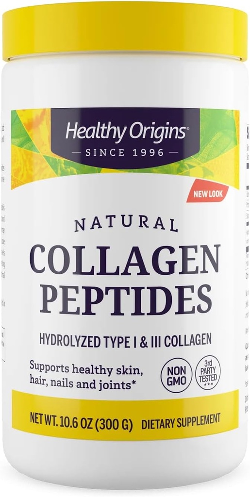 Healthy Origins Collagen Peptides (Grass-Fed, Non-GMO, 3rd Party Tested), 10.6 Oz (300 g)