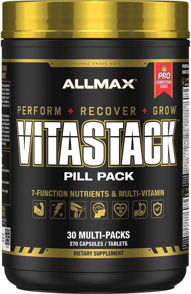 ALLMAX VITASTACK - 30 Multi-Packs - Convenient Multivitamin, Mineral & Nutrient Tablets - 30 Servings