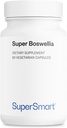 Supersmart Super Boswellia Extract 100mg per Day (Patented & High Strength) - ApresFlex Boswellia Serrata Supplement - 20% AKBA | Non-GMO & Gluten Free - 60 Vegan Capsules