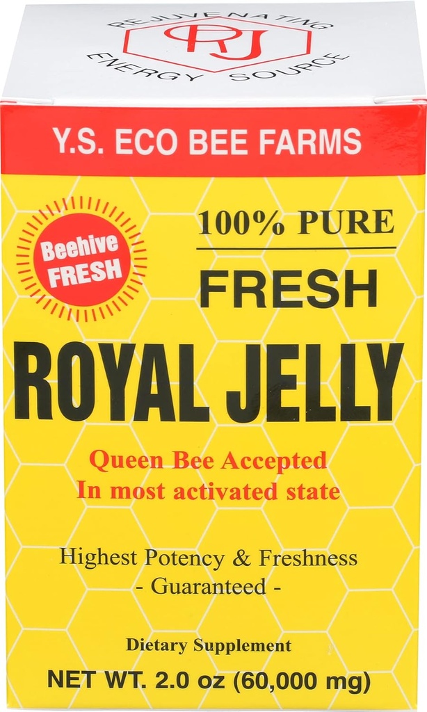 100% Pure Fresh Royal Jelly 60,000 mg YS Eco Bee Farms 2.0 oz Liquid
