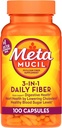 Metamucil Fiber Therapy for Regularity Fiber Supplement Capsules, 100-Count Bottles (Pack of 2)