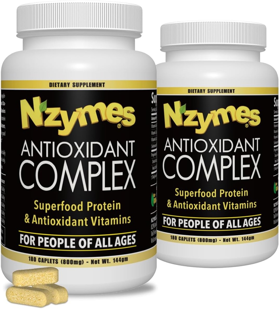 Nzymes® Antioxidant Complex for People of All Ages. Powerful antioxidant Formula for Today's Environmental Challenges. - 360 Count - Made in The USA