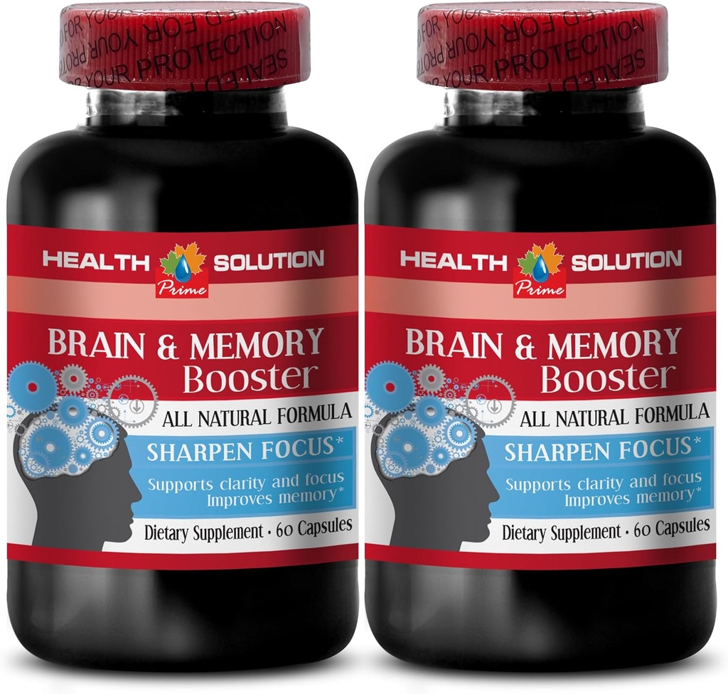 brain and memory - BRAIN AND MEMORY BOOSTER - increase processing speed, mind clarity and focus supplement, mind and memory support supplement, memory brain supplement, youthful brain - 2B 120 Caps