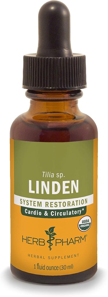 Herb Pharm Linden Liquid Extract for Cardiovascular and Circulatory Support - 1 Ounce