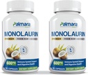 Palmara Health Premium Monolaurin 1,200mg per Serving (2 Pack (200 Capsules))