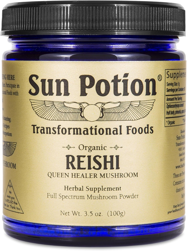 Sun Potion Reishi Mushroom Powder (Organic) - (100g)