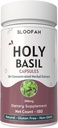 Holy Basil Capsules 500mg | Concentrated 10:1 Extract | Natural Holy Basil Powder (Ocimum tenuiflorum) | Non-GMO, Gluten-Free Herbal Supplement for Wellness (180 Count (Pack of 1))