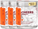 Cheers Protect | Daily Liver Supplement for Drinkers with L-Cysteine + DHM | Increase Glutathione Levels | 90 Doses | Cysteine, Dihydromyricetin, Milk Thistle, Prickly Pear, B-Vitamins, Ginger