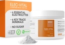 GREZ Elec-Vital Electrolyte Powder Daily Drink - 10 Essential Electrolytes and Key Trace Minerals Super Blend - Sugar Free - Hydration Mineral Supplement - Vegan, Keto, Non-GMO - 60 Servings