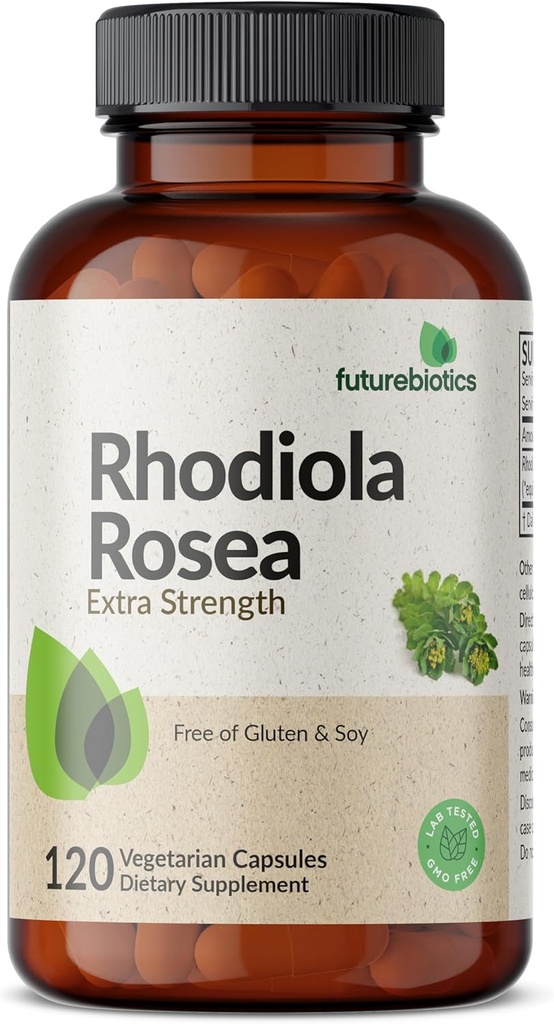Futurebiotics Rhodiola Rosea Powder Adaptogenic Herb Vegetarian Capsules, 120 Count