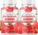 softbear Potassium Gummies for Adults, Sugar Free Potassium Chloride Gummies 1200mg Support Leg Cramps & Electrolyte Balance High Potency Potassium Supplement, Strawberry Flavor 120 Count