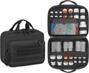Damero Pill Bottle Organizer, Travel Medicine Bag Medication Organizer Storage for Pills Bottles and Medical Supplements, Black(Bag ONLY)
