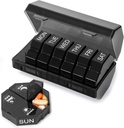 Weekly Pill Organizer 4 Times a Day, Large Pill Box 7 Day Daily Pill Case with 28 Extra Large Compartments Portable Travel Pill Container Big Medicine Organizer for Supplement Vitamin (Black)