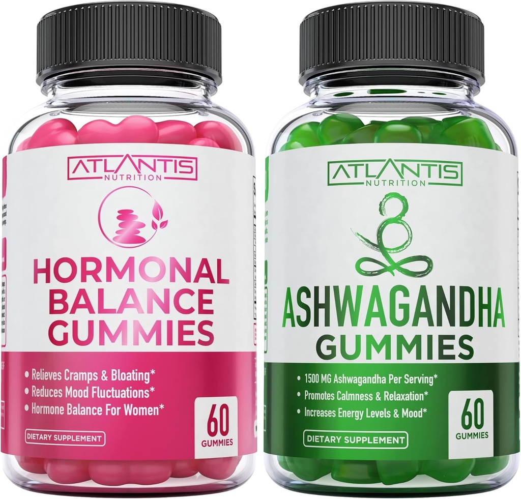 Hormonal Balance PMS Relief Gummies + Ashwagandha Gummies