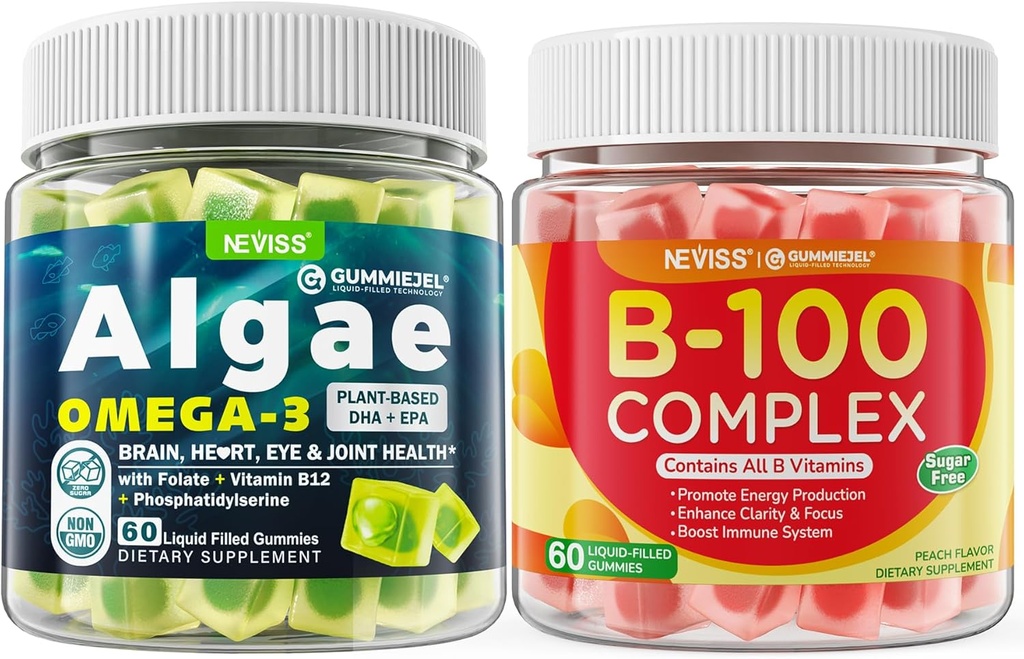 Vegan Omega 3 Gummies+ Vitamin B100 Complex Gummies
