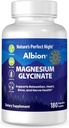 Nature’s Perfect Night | Magnesium Glycinate | 180 Veggie Caps | 100% Chelated | Albion Gold Medallion | GI Friendly | Non-GMO | Gluten Free | Supports Relaxation, Heart, Bone, and Nerve Health |