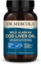 Dr. Mercola Cod Liver Oil, 1,300 mg Per Serving, 30 Servings (60 Capsules), Dietary Supplement, Supports Brain, Bone and Joint Health, Non-GMO, MSC Certified