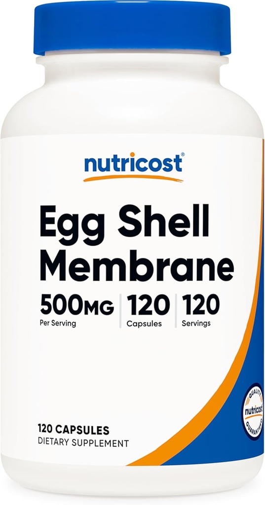 Nutricost Egg Shell Membrane, 500 MG Per Serving, 120 Capsules - GMO Free, Gluten Free