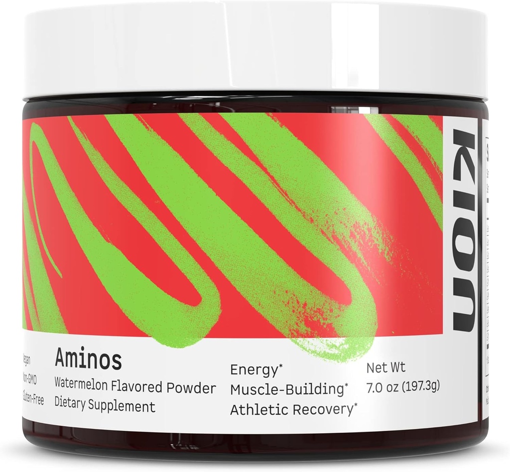 Kion Aminos Essential Amino Acids Powder - Essential Amino Acids Supplement for Muscle Recovery, Essential Amino Energy, EAAs Amino Acids Powder, BCAA EAA, BCAAs Amino Acids - 30 Servings, Watermelon
