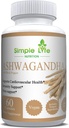 Organic Ashwagandha - Max Strength 1300MG Vegan Capsules - 100% Pure Non GMO Root Powder with Natural Black Pepper 60CT